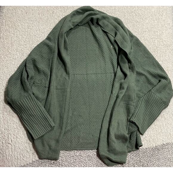 rue21 Women's Size Large Shawl Collar Open Front Cardigan Green - Picture 2 of 8